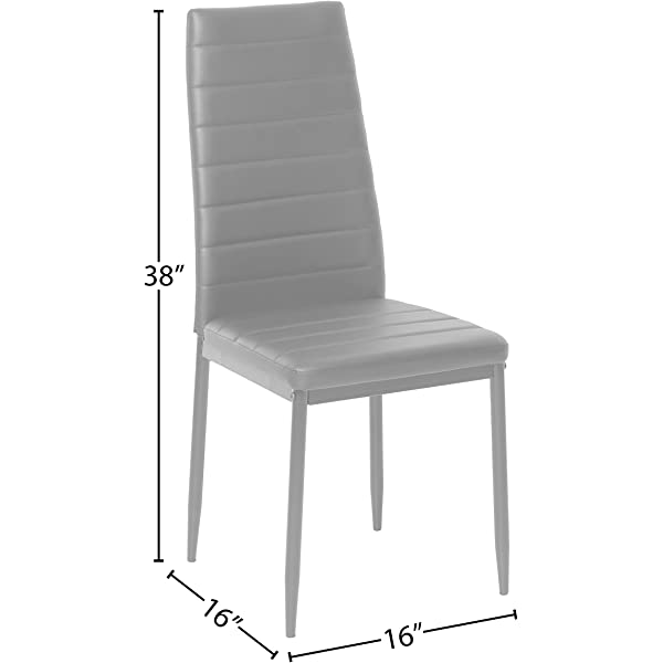 IDS Online Modern Style with Black PU Leather Dining Side Chair