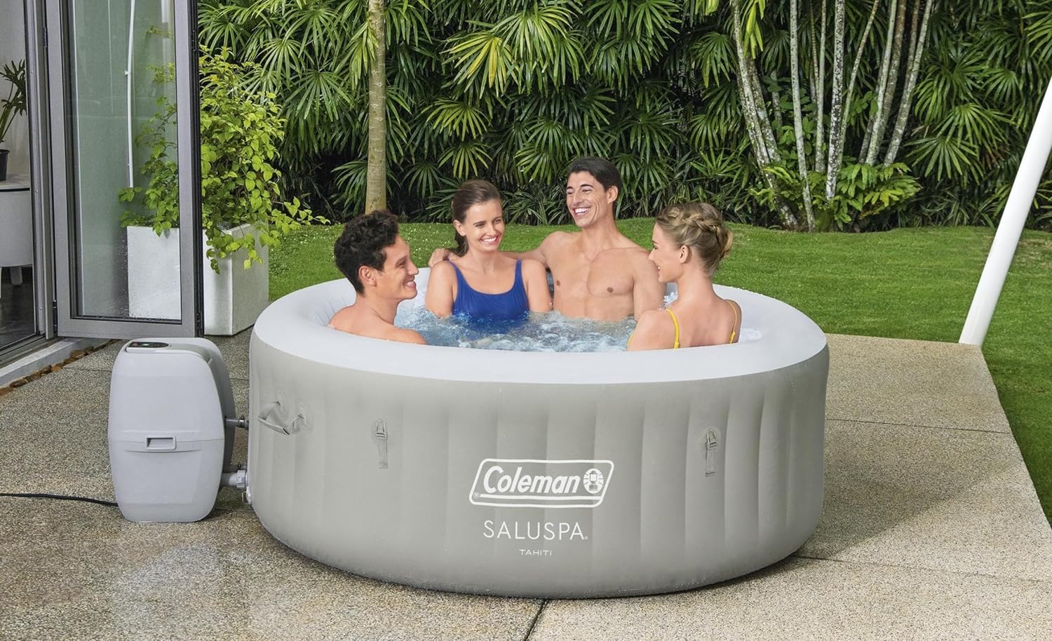 Coleman Tahiti EnergySense AirJet Inflatable Hot Tub Spa 71