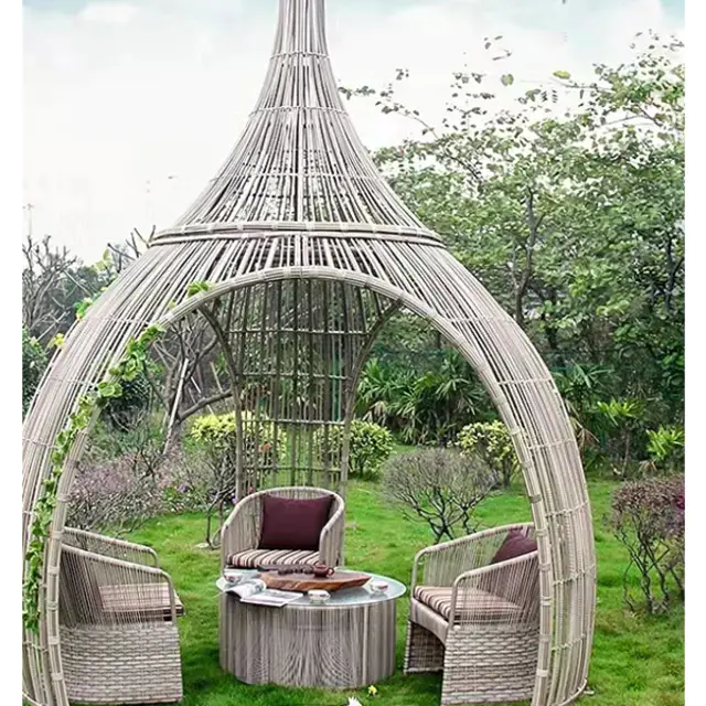 【Home&Garden】Outdoor patio balcony rattan leisure gazebo chair
