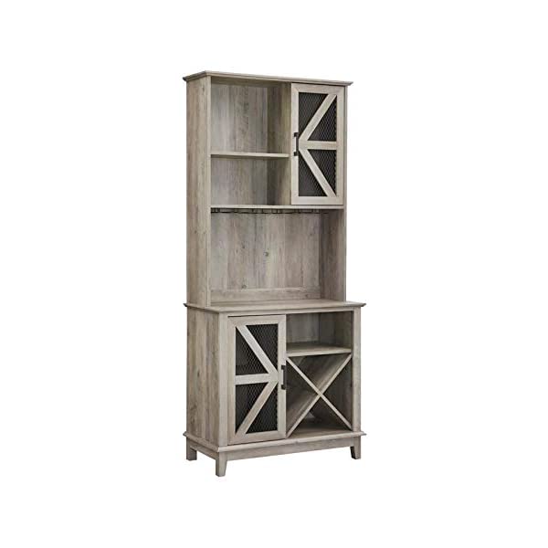 Home Source Bar Cabinet and Coffee Station (Charcoal)