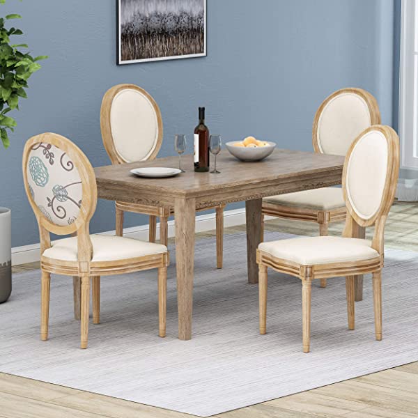 Christopher Knight Home Phinnaeus Beige Fabric Dining Chair (Set of 2), 2-Pcs Set Beige 2-Pcs Set