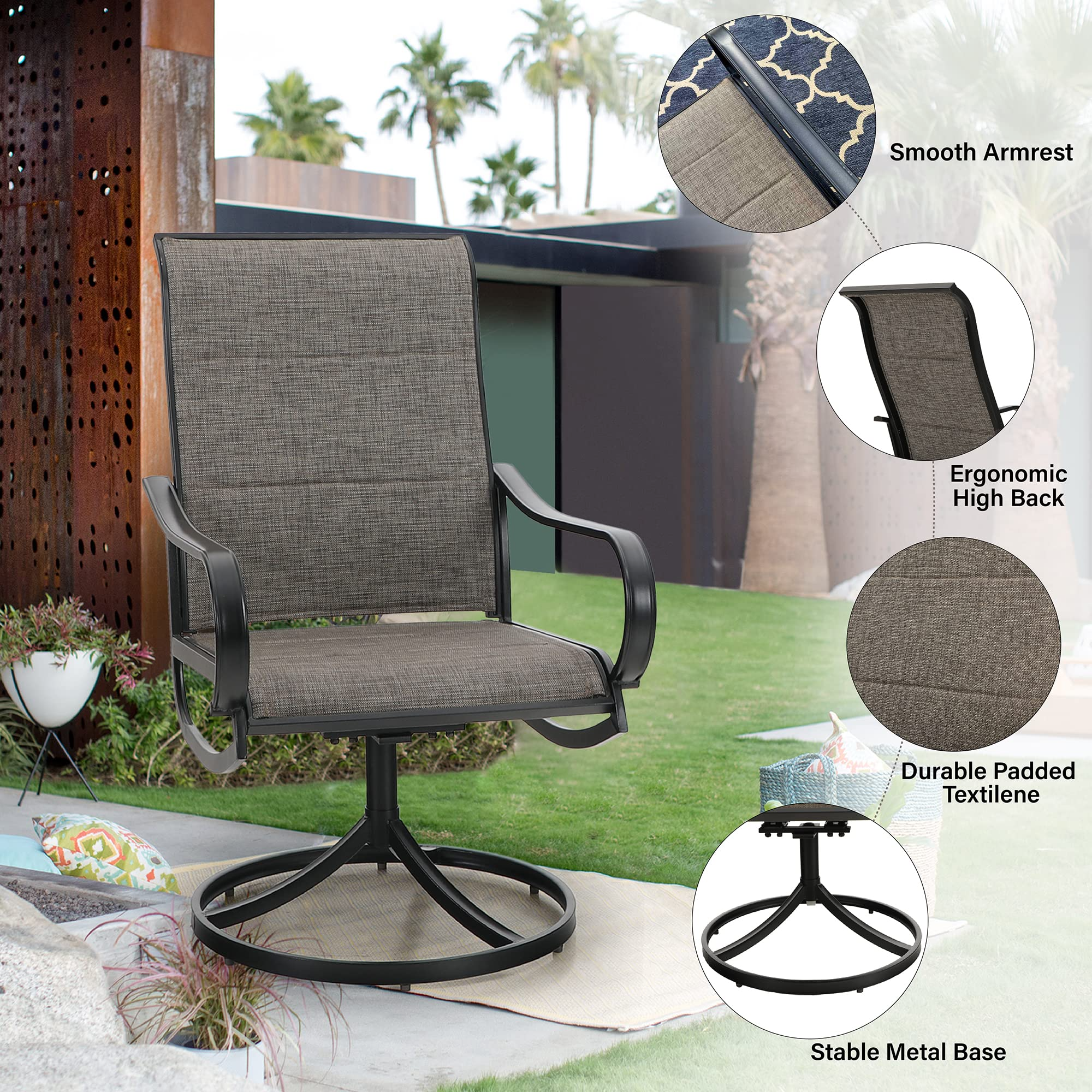 【Home&Garden】Patio Dining Set Patio Set for 6 Person Outdoor Furniture Set with 13ft Patio Umbrella