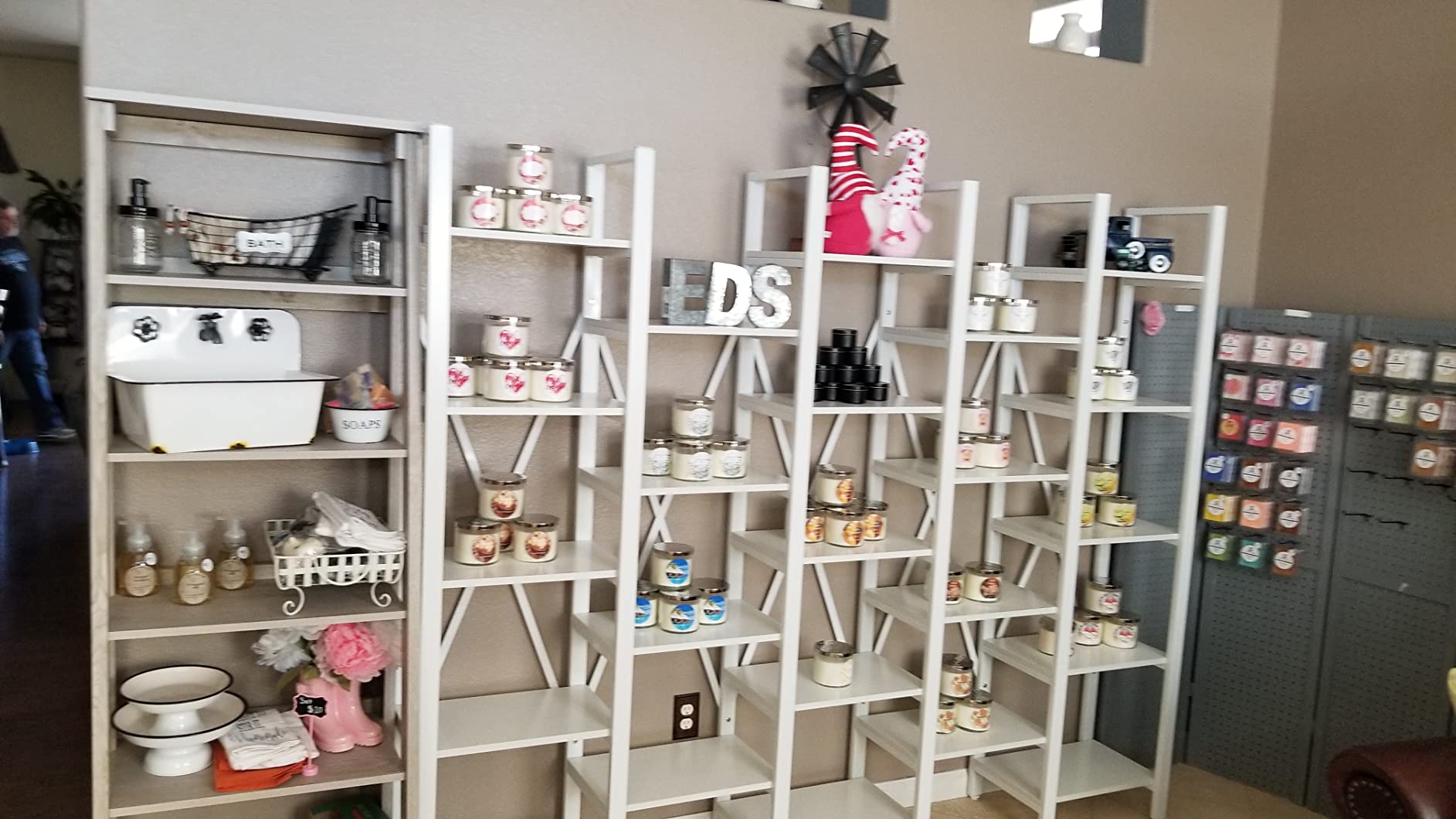 【Furniture】Rustic Super Wide 86 Inch 5 Tier Bookcase with 23 Shelves, 5-Shelf Etagere Large Open Bookshelf