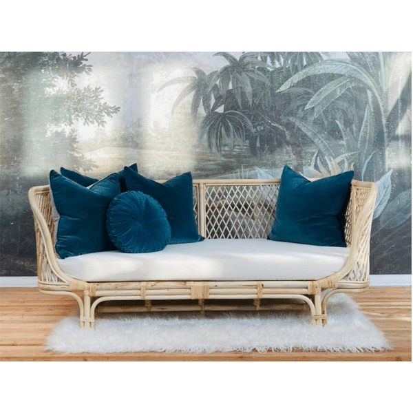 Crisscross Rattan Sofa