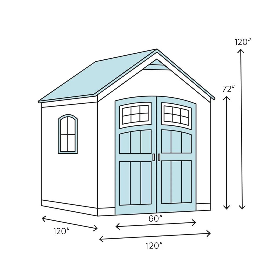 【Storage Shed】Colonial 10 ft. W x 10 ft. D Wooden Storage Shed