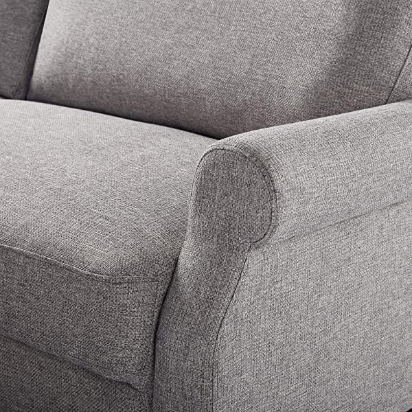 ZINUS Josh Loveseat Sofa / Easy, Tool-Free Assembly, Beige Beige Loveseat Sofa