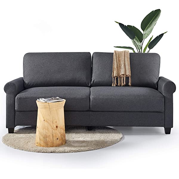 ZINUS Josh Loveseat Sofa / Easy, Tool-Free Assembly, Beige Beige Loveseat Sofa
