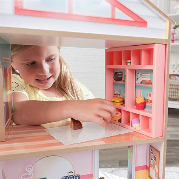 KidKraft Charlie Dollhouse with 10-Piece Accessory Set, Gift for Ages 3+