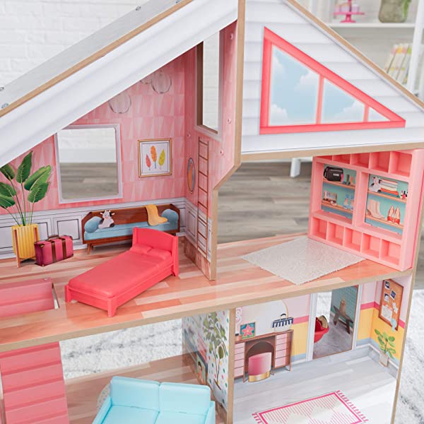 KidKraft Charlie Dollhouse with 10-Piece Accessory Set, Gift for Ages 3+