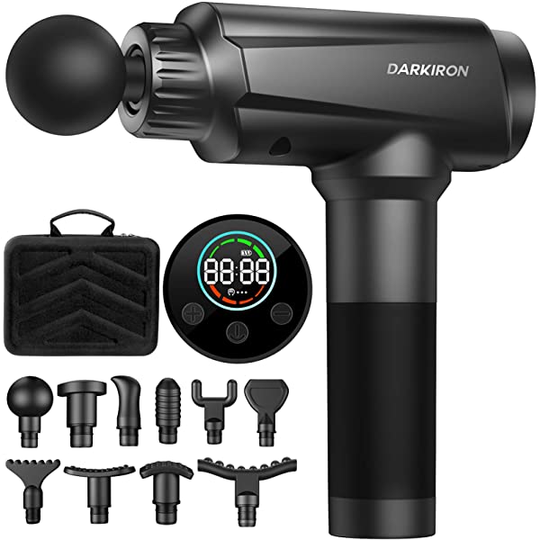Muscle Massage Gun, Percussion Massage Gun Deep Tissue Massager for Athletes with 10 Massage Heads (EM31)