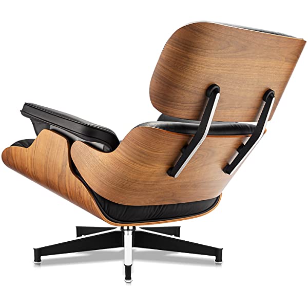 Mid Century Lounge Chair and Ottoman, Modern Chair Classic Design, Top Grain Leather Palisander Wood, Heavy Duty Base Support for Living Room, Study, Lounge, Office (Nomal, Style1-1) Nomal Style1-1