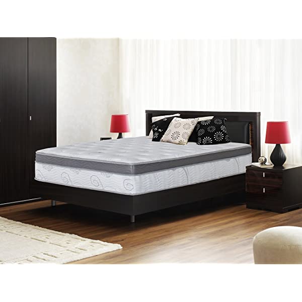 Olee Sleep 13 inch Galaxy Hybrid Gel Infused Memory Foam and Pocket Spring Mattress (Full), White 13 Inch Full