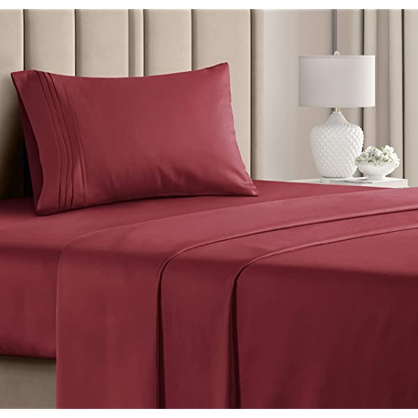 Queen Size Sheet Set - 4 Piece - Hotel Luxury Bed Sheets - Extra Soft - Deep Pockets - Easy Fit - Breathable & Cooling Sheets - Wrinkle Free - Comfy – Dark Grey Bed Sheets - Queens Sheets – 4 PC Queen Grey