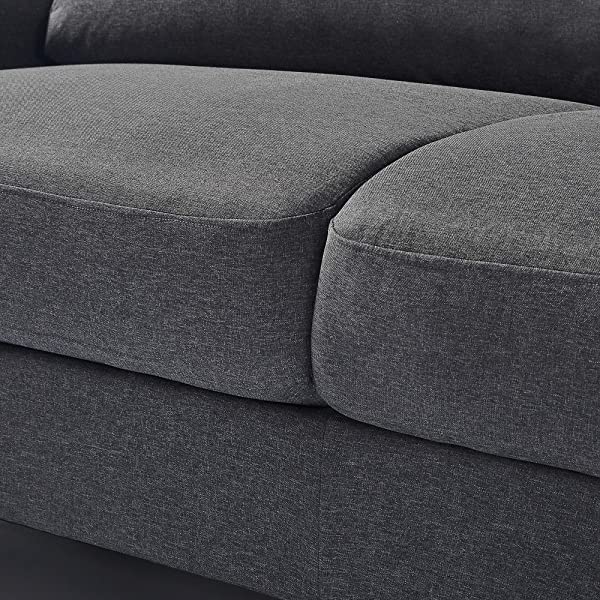 ZINUS Josh Loveseat Sofa / Easy, Tool-Free Assembly, Beige Beige Loveseat Sofa