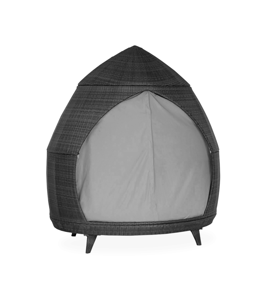 Vacation beach bed rattan bed terrace sun bed outdoor leisure birdcage sofa outdoor courtyard sun lounger