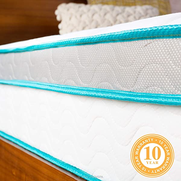 Linenspa 8 Inch Memory Foam and Innerspring Hybrid Medium-Firm Mattress -Full Mattress Full 8 Inch Mattress Only