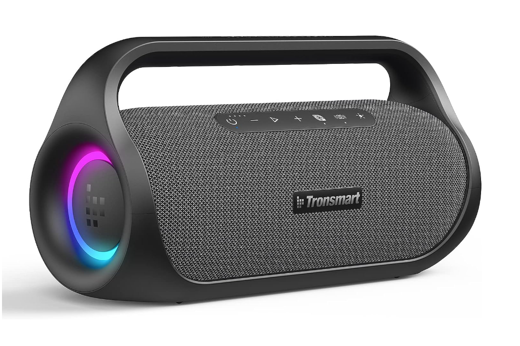 Tronsmart wireless Bluetooth speaker, subwoofer, IPX6 waterproof subwoofer, suitable for outdoor parties, 15-hour battery, supports Bluetooth, NFC, AUX, Mirco SD card interface