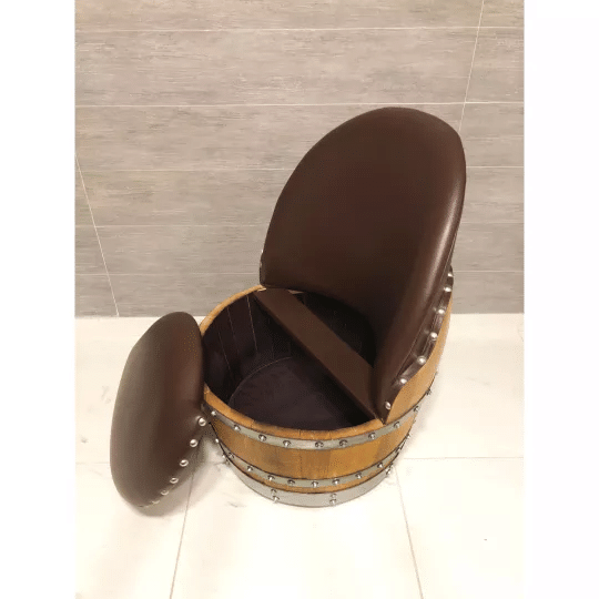 4-Chair Half-Barrel Lounge Set